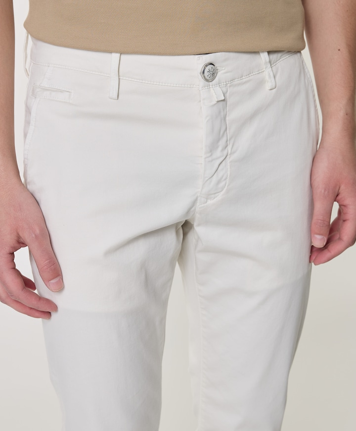 Bobby Slim Fit heren pantalon ecru