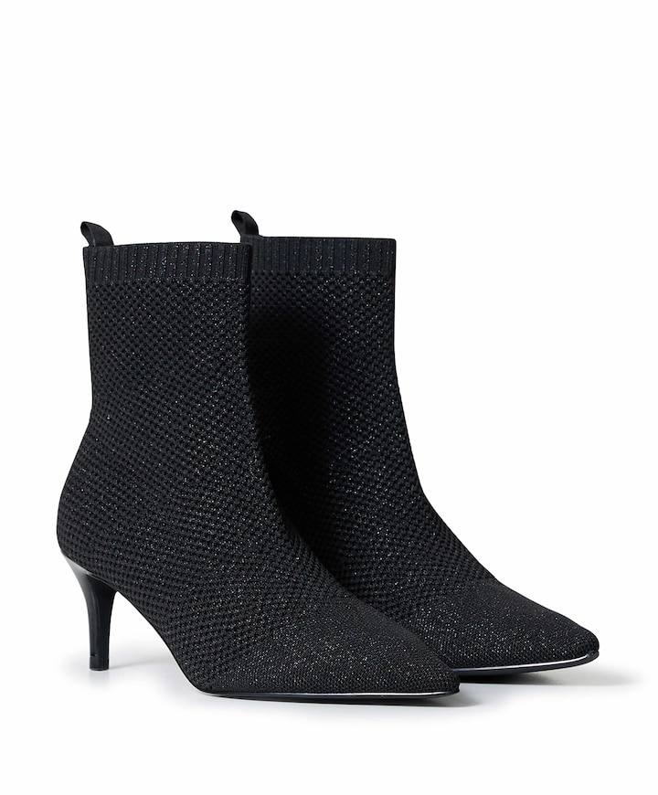 dames enkellaarzen zwart