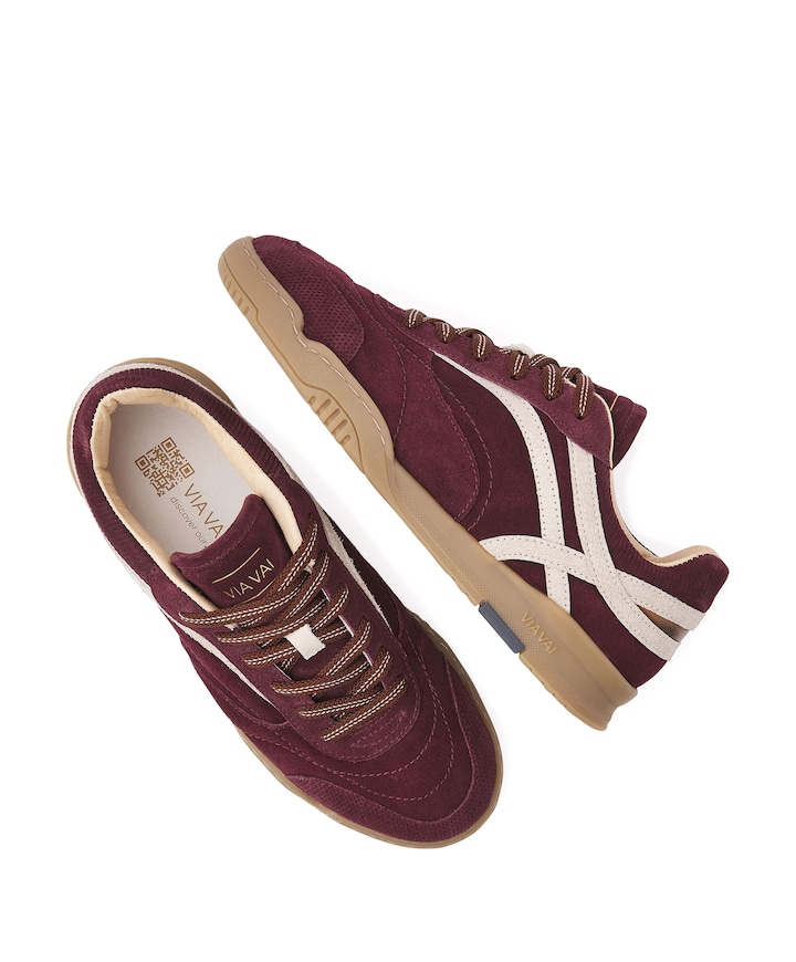 Kris Dante dames sneakers bordeaux