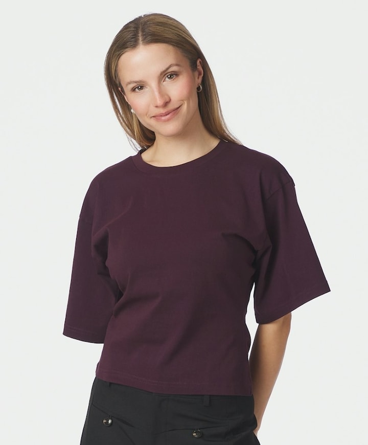 Dames T-shirt bordeaux