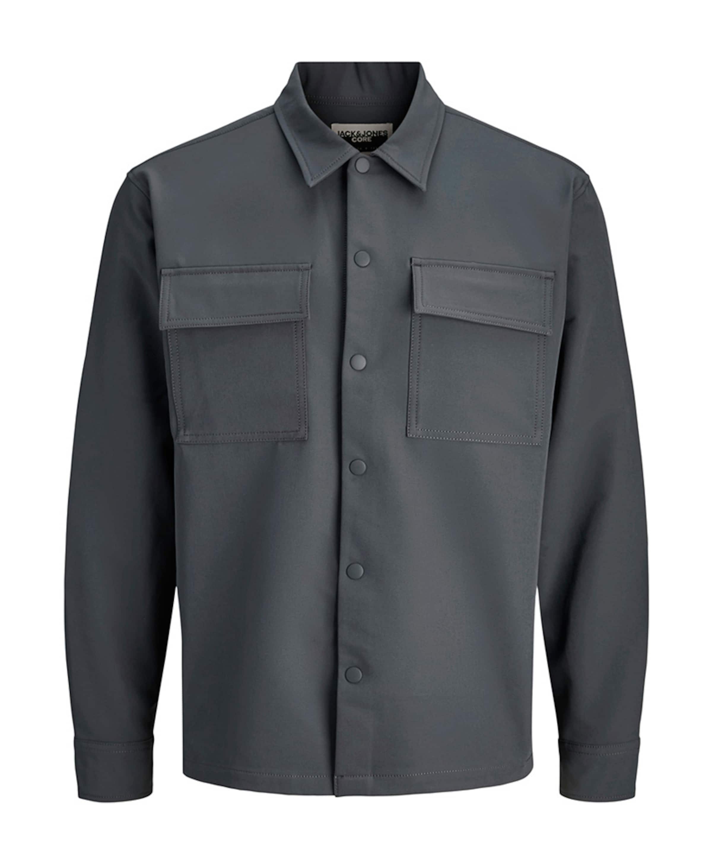 Jongens overhemd lange mouw grijs