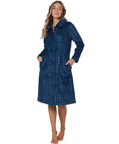 Dames ochtendjas blauw