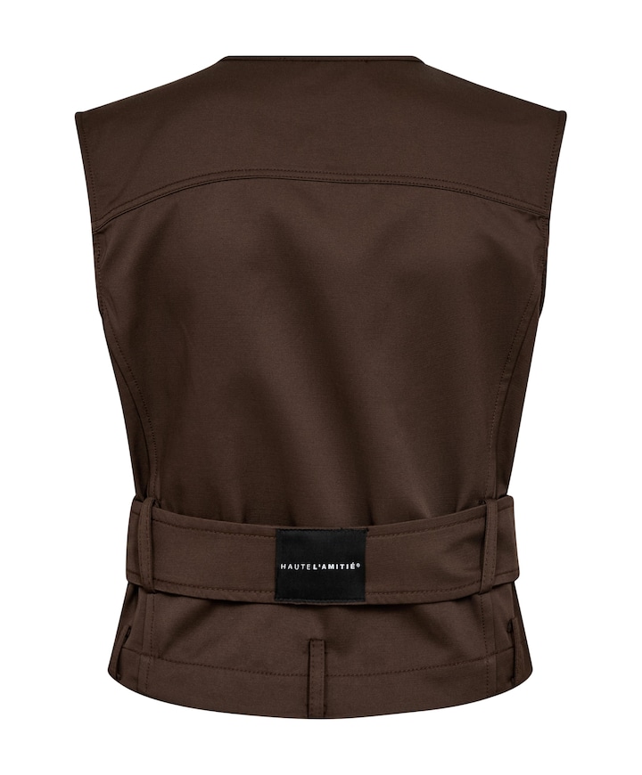 Dames gilet bruin