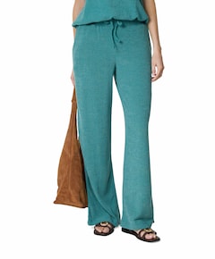 Crinkled Wide-Leg dames broek blauw