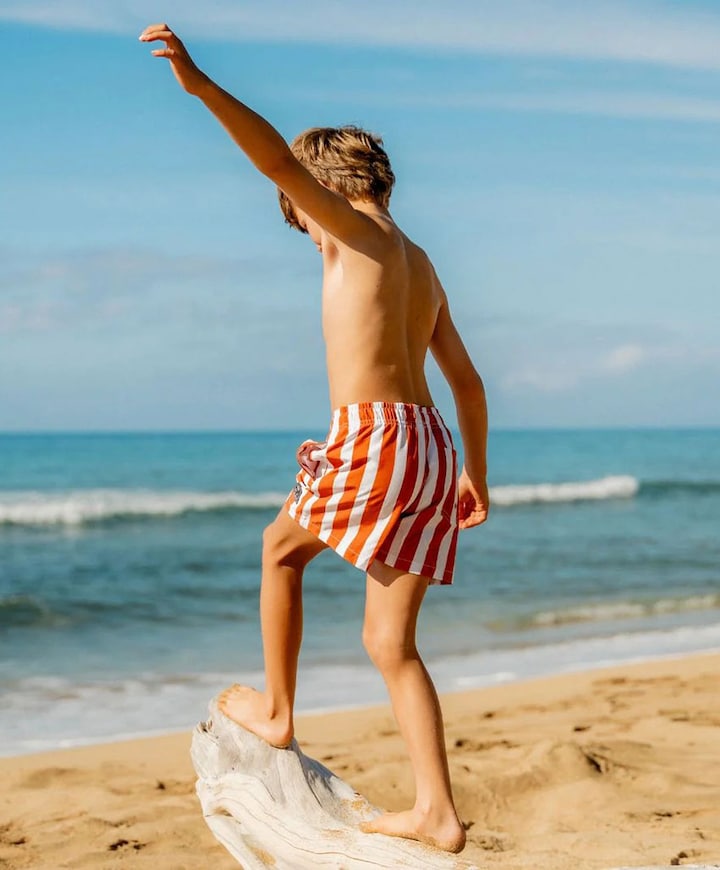 Jongens zwemshort brique