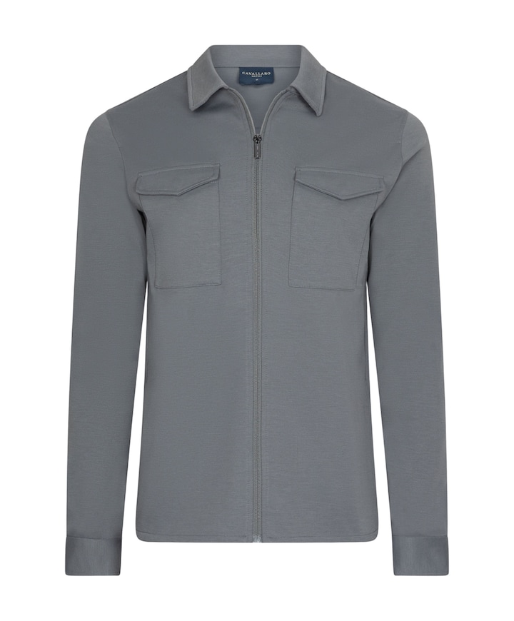 Heren overshirt grijs