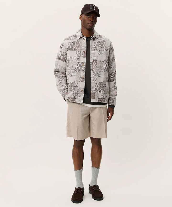 Heren overshirt beige