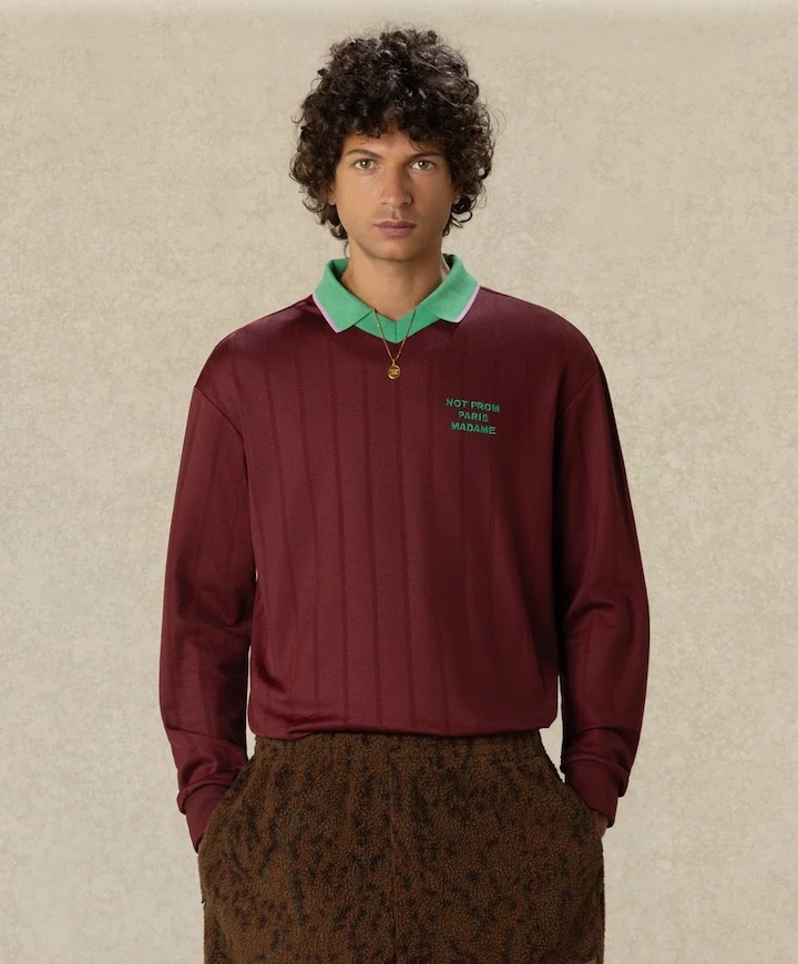 Heren polo bordeaux