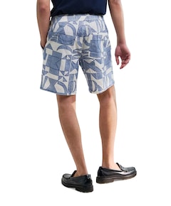 Geometric shapes heren korte broek ecru