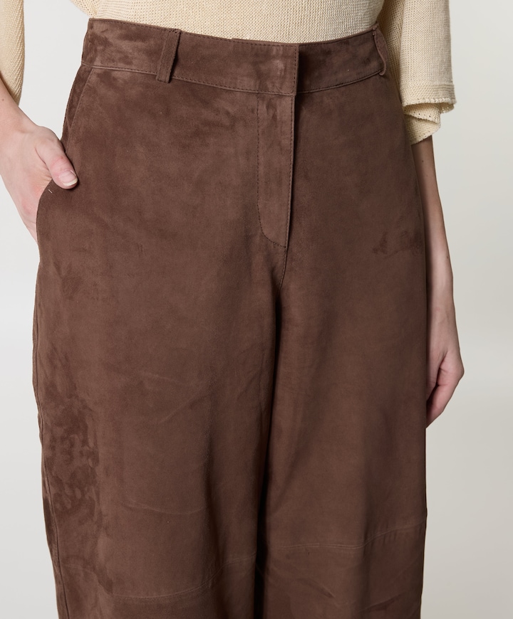 MATILDE Goat Suede dames bermuda bruin