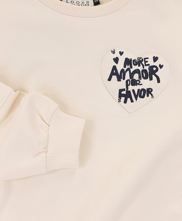 Meisjes sweater ecru