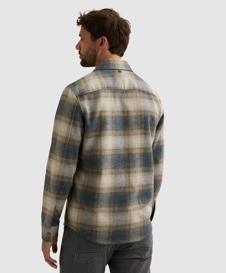 Heren overshirt blauw