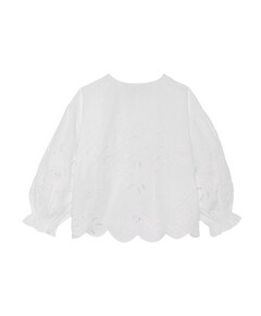 Meisjes blouse lange mouw ecru