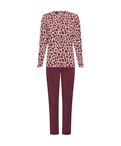 Dames pyjamaset bordeaux