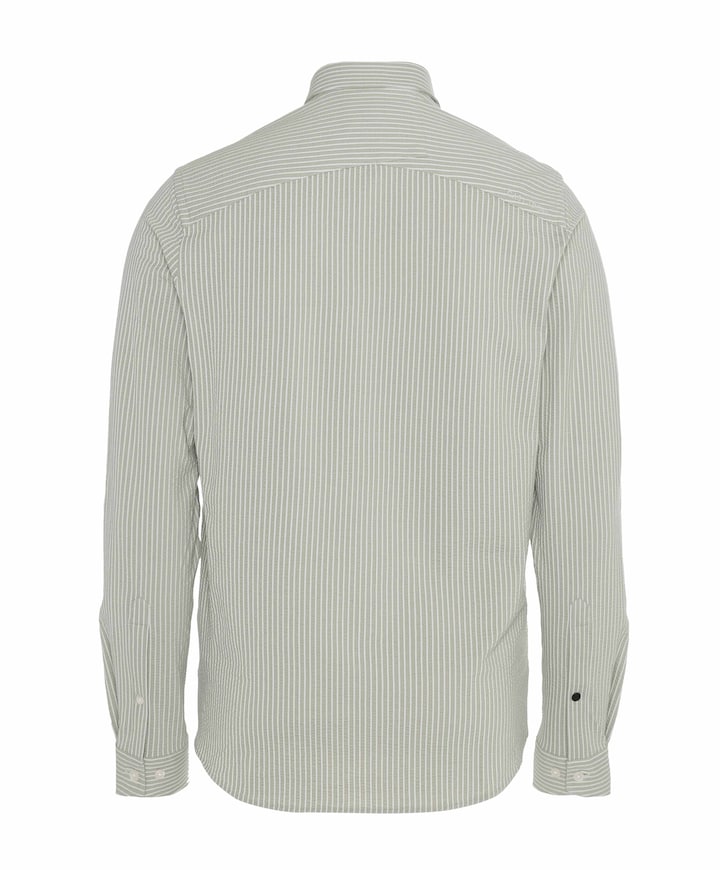 Heren overhemd lange mouw beige