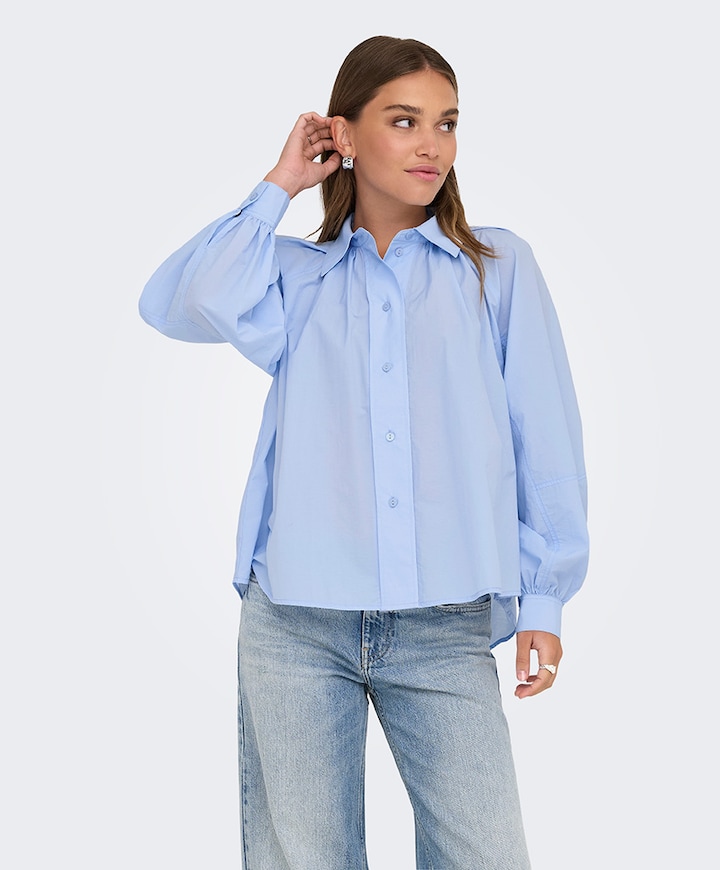 Dames blouse blauw