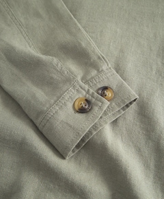 Heren overhemd lange mouw groen