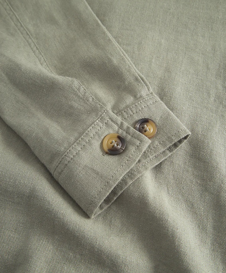 Heren overhemd lange mouw groen