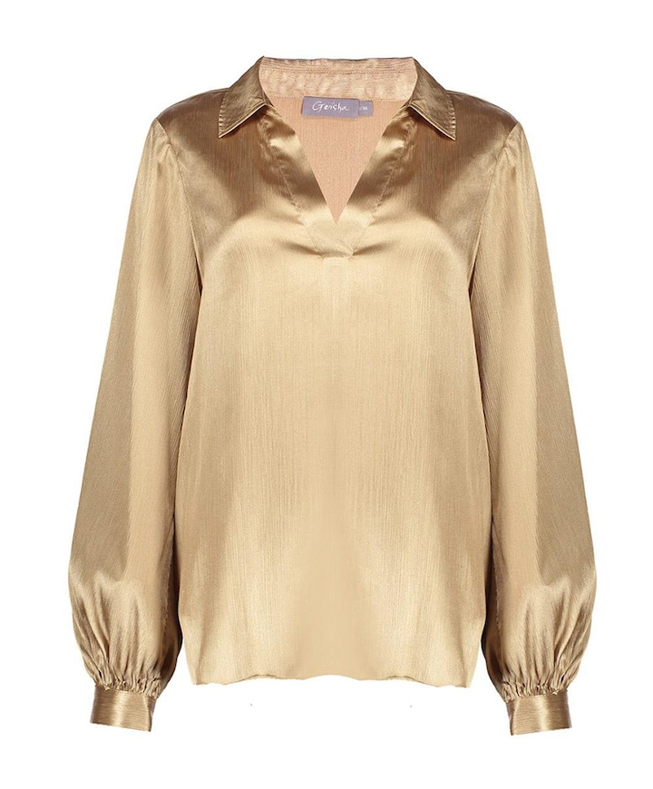 Dames blouse beige