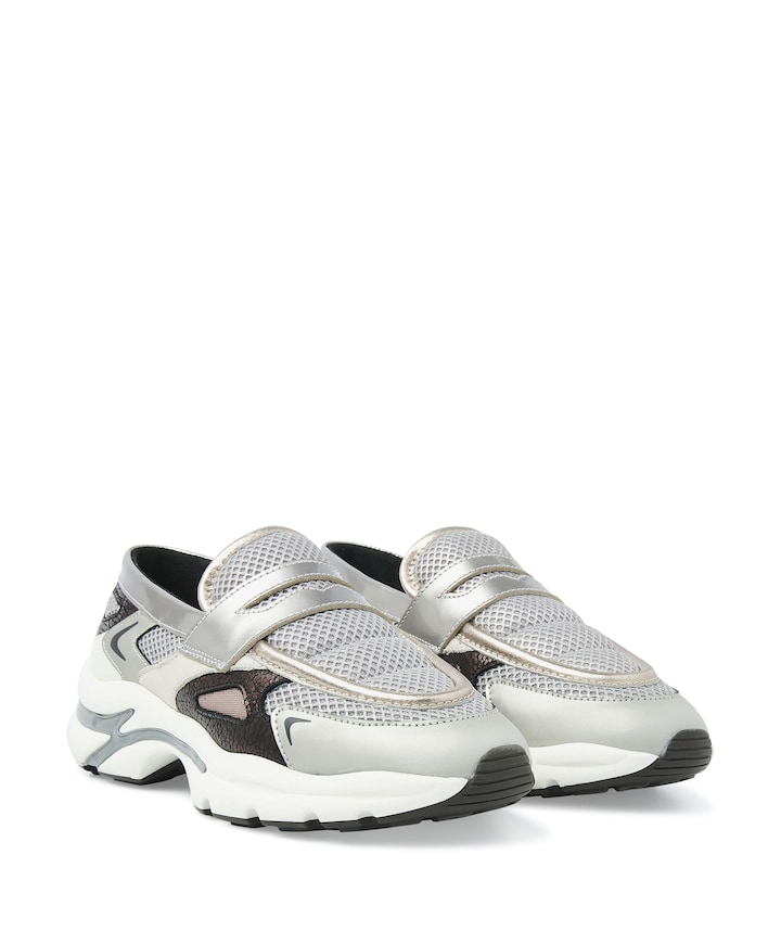 Vesper Lana dames loafers zilver