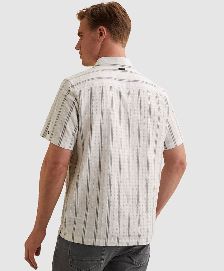 Heren overhemd korte mouw wit