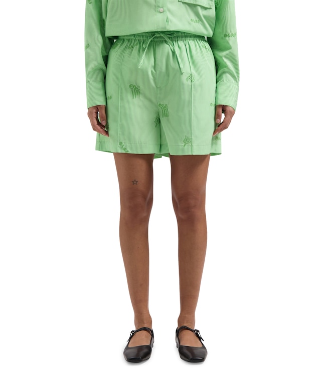 Stripe embro shorts groen