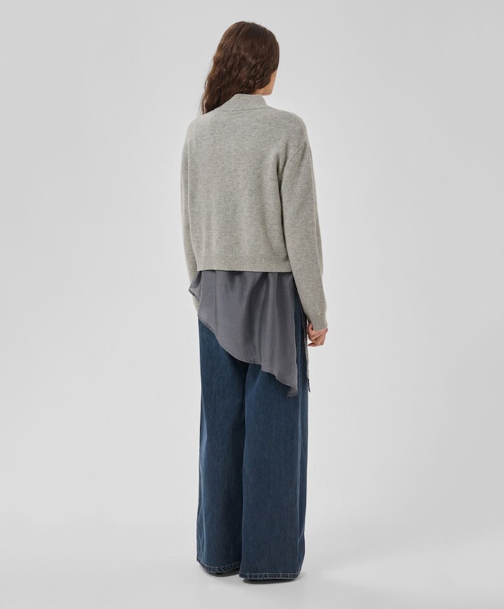 Dames vest grijs