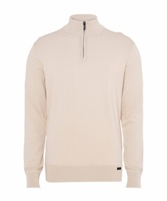 Trui met rits beige