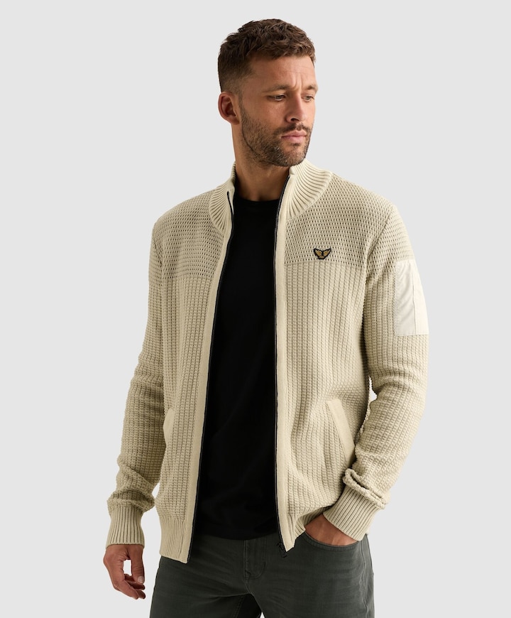 Heren vest ecru