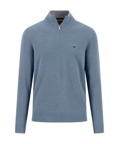 Heren trui met rits blauw