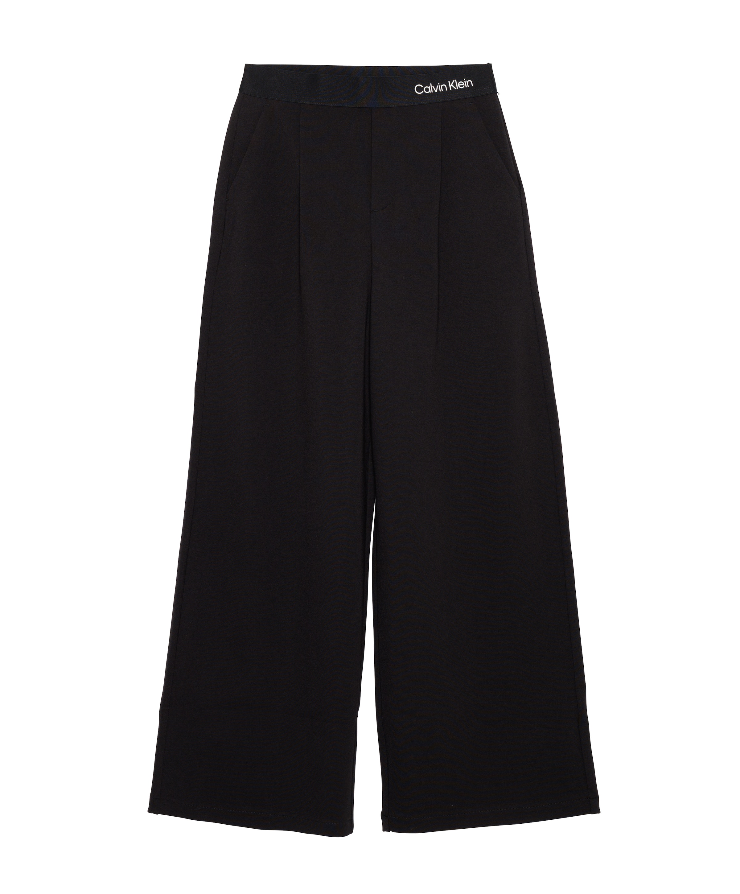 LOGO TAPE WIDE LEG PUNTO meisjes broek zwart