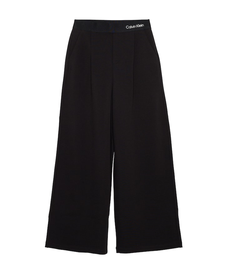 LOGO TAPE WIDE LEG PUNTO meisjes broek zwart