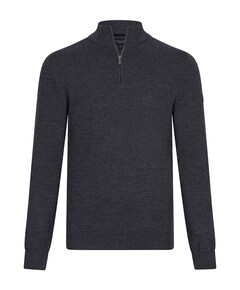Heren trui met rits grijs