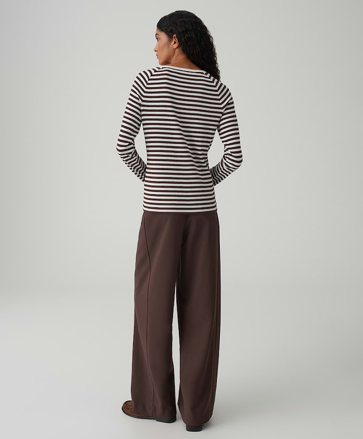 Dames longsleeve bruin