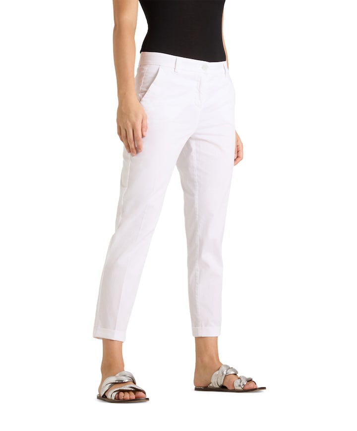 Karina turn-up dames broek wit