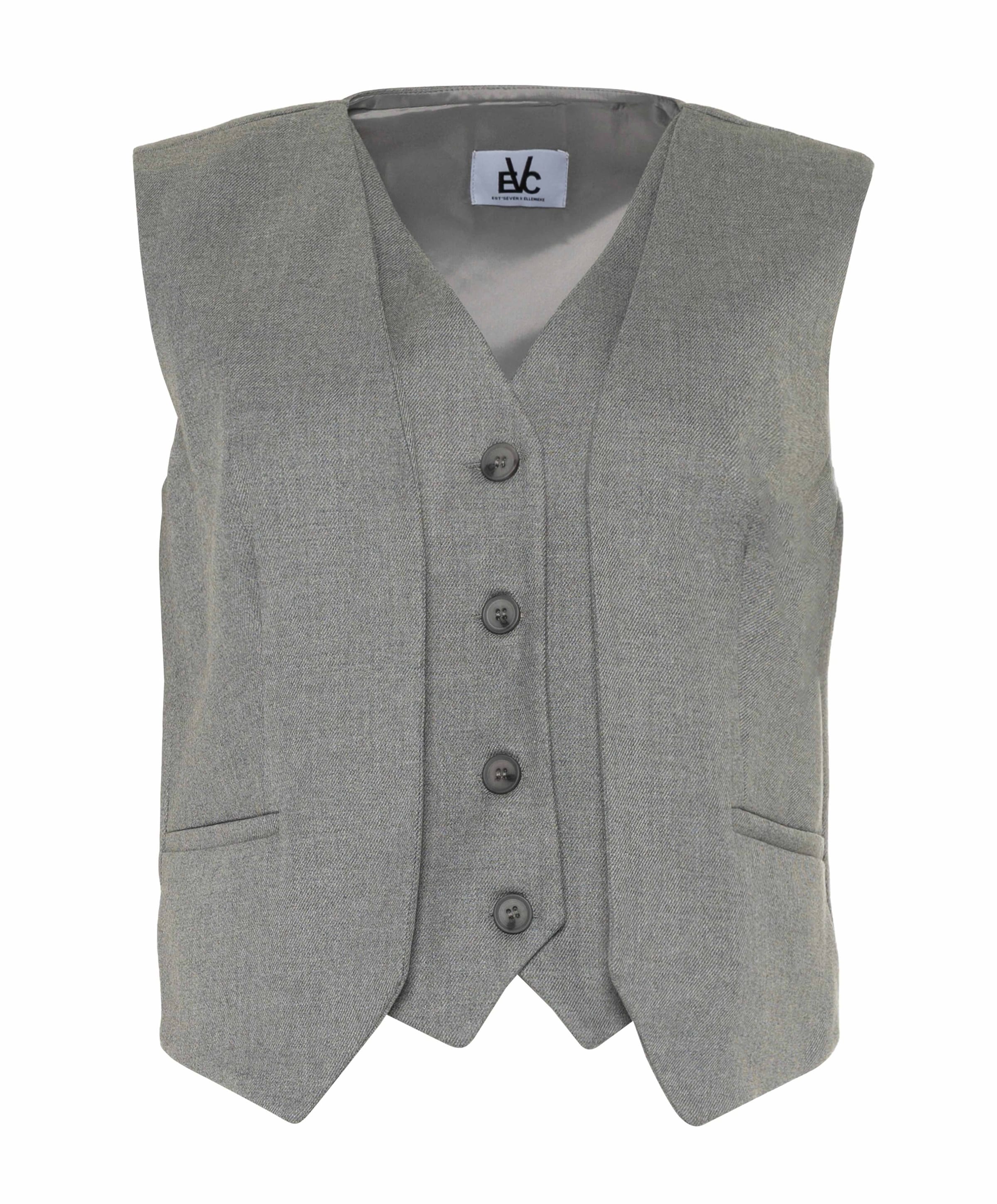 Dames gilet grijs
