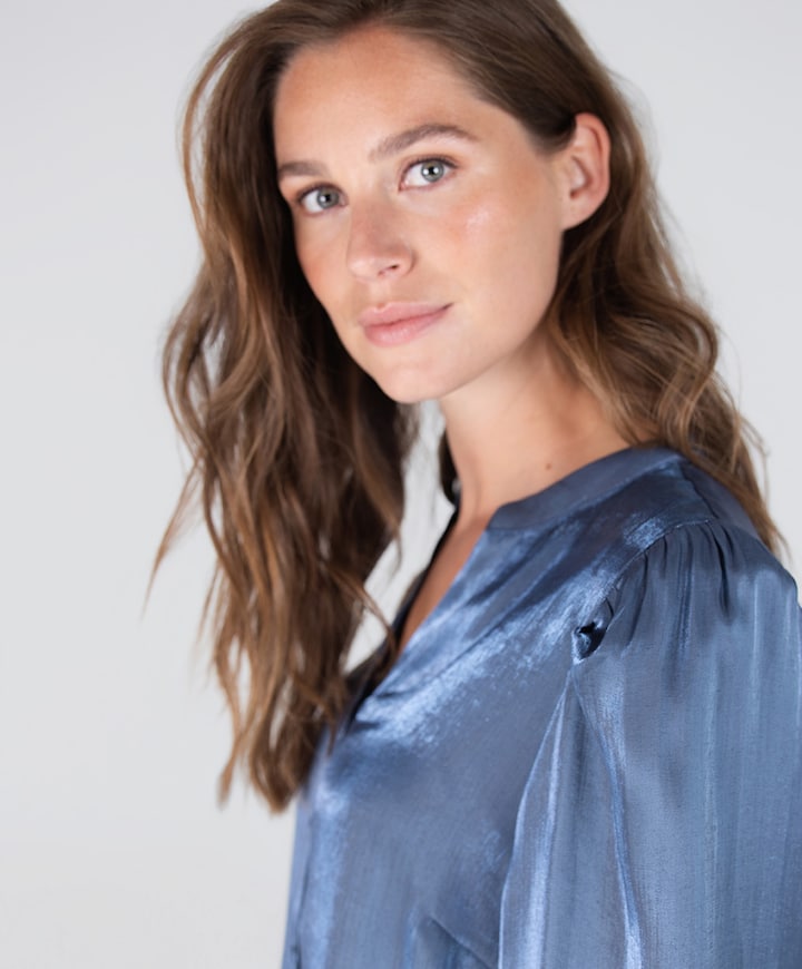 Blouse blauw