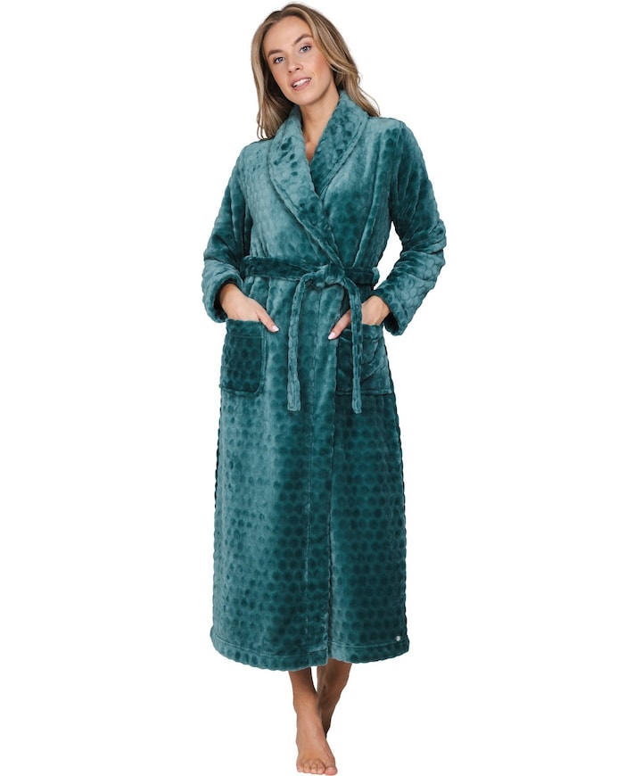 Dames ochtendjas groen