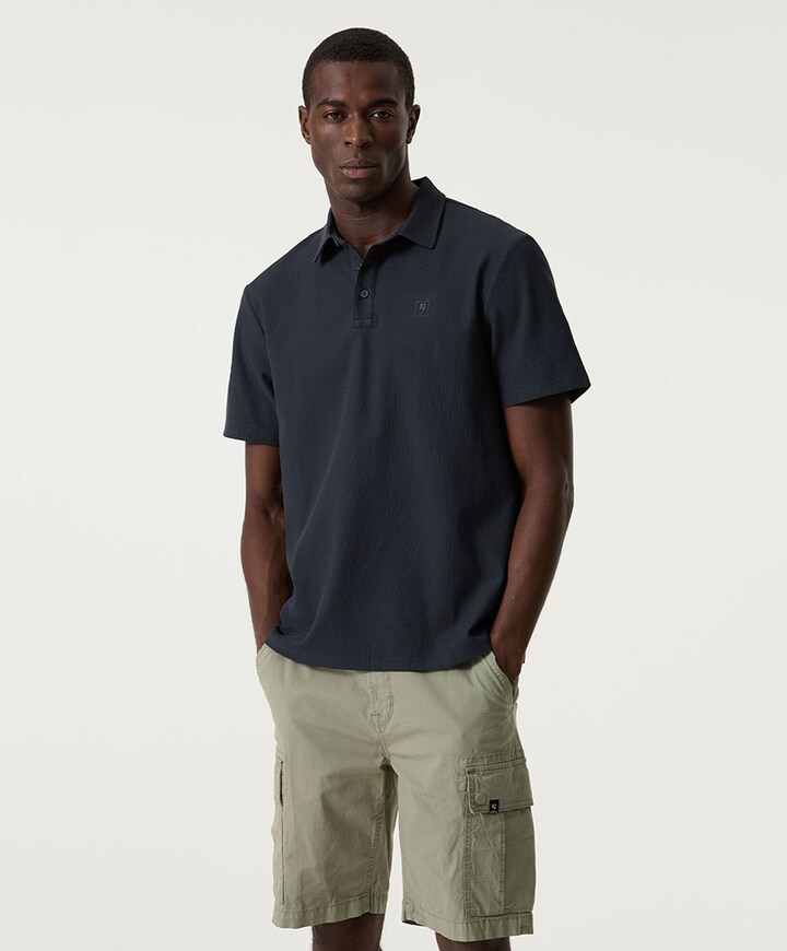 Heren polo blauw