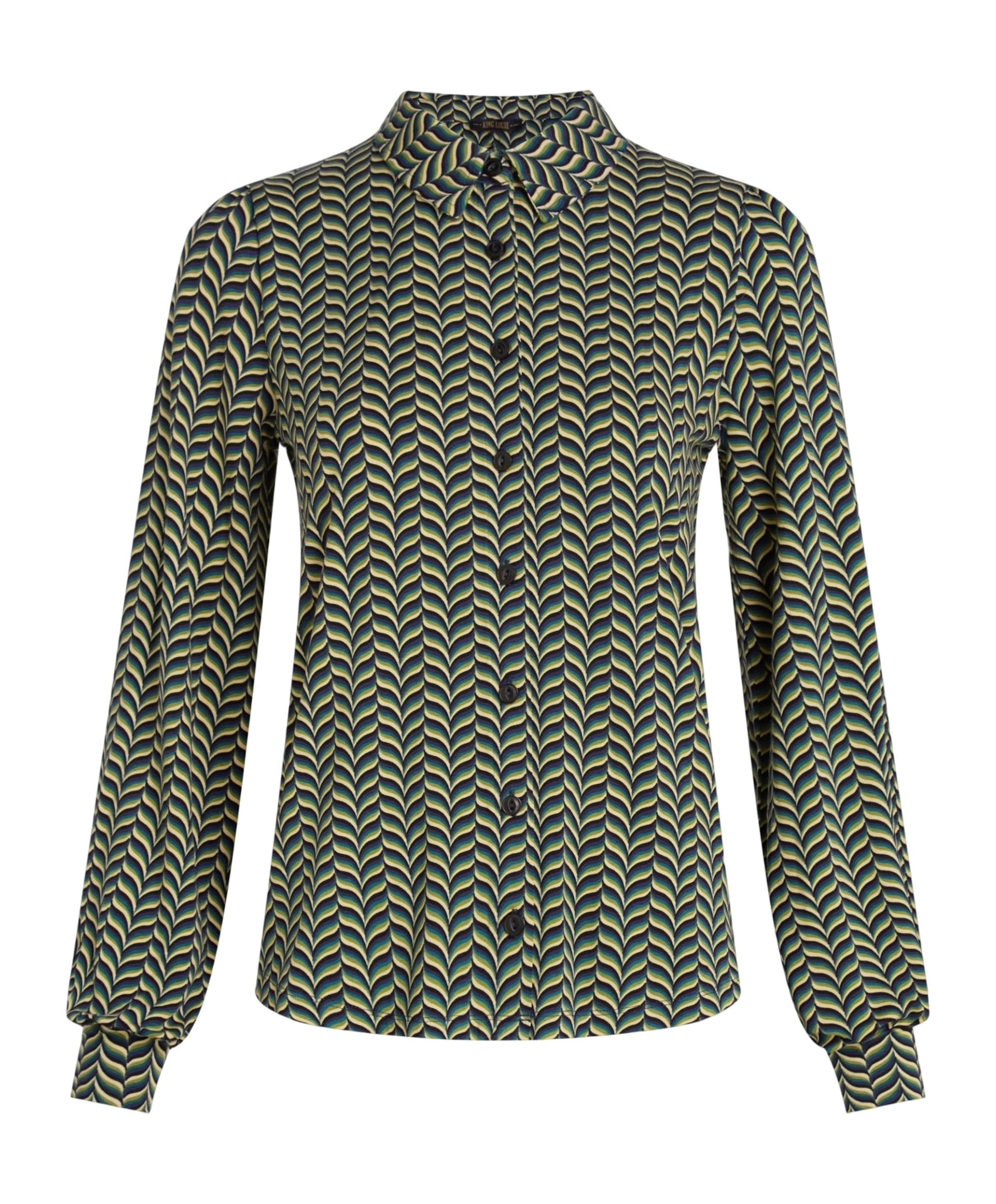 Dames blouse blauw