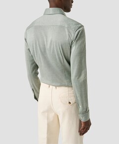 Heren overhemd lange mouw groen