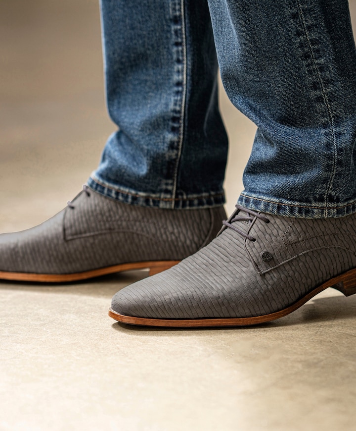 Greg Stones heren veterschoenen grijs