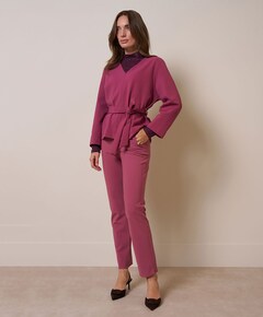 Anne bonded broek roze