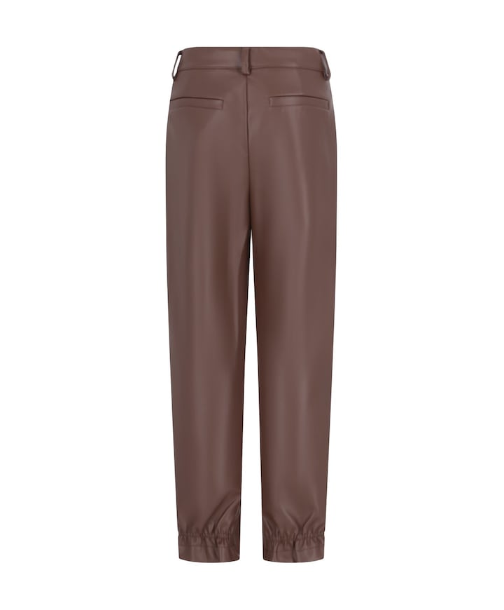 Feya  faux leather meisjes pantalon bruin