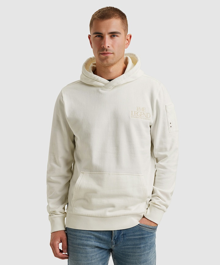 Heren hoodie ecru