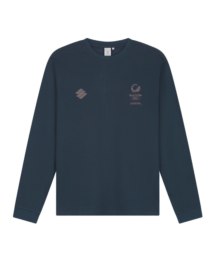 Heren longsleeve blauw