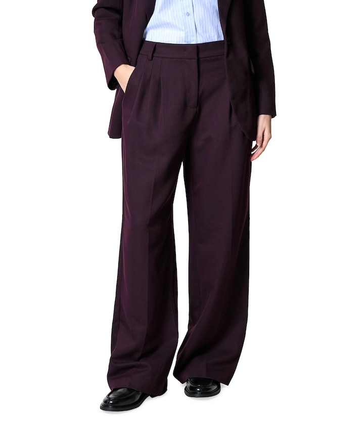 AlmiraCC Pleat LL broek paars