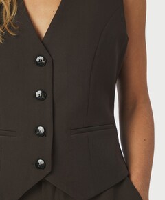 Dames gilet bruin