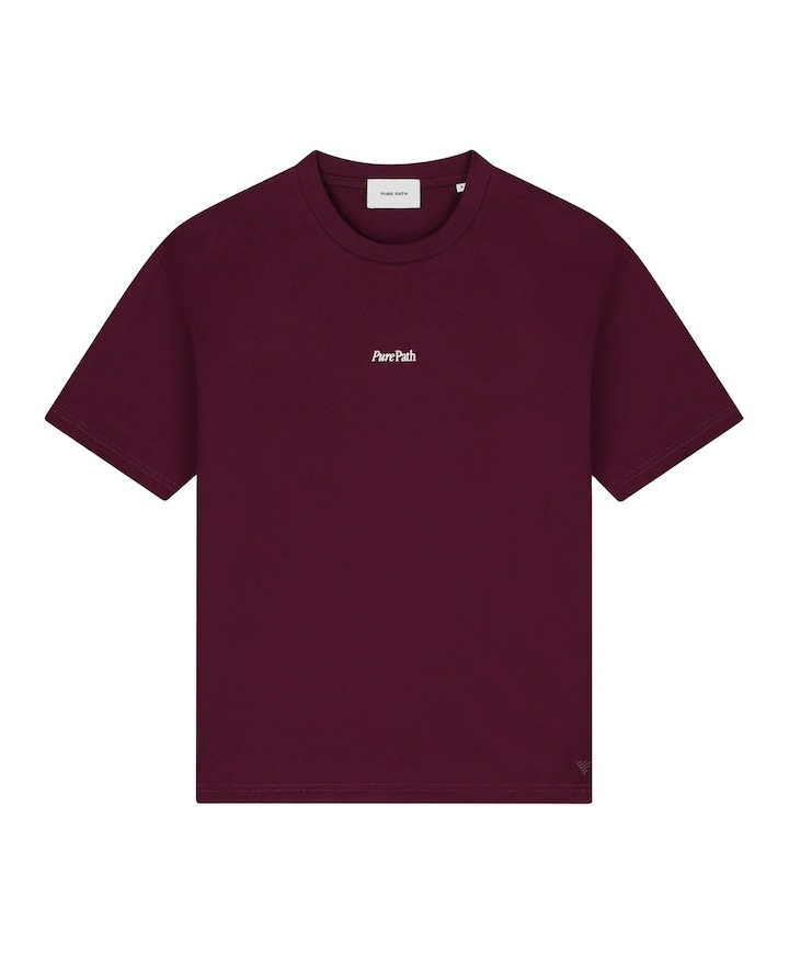 Heren T-shirt bordeaux