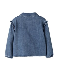 Meisjes blouse lange mouw blauw